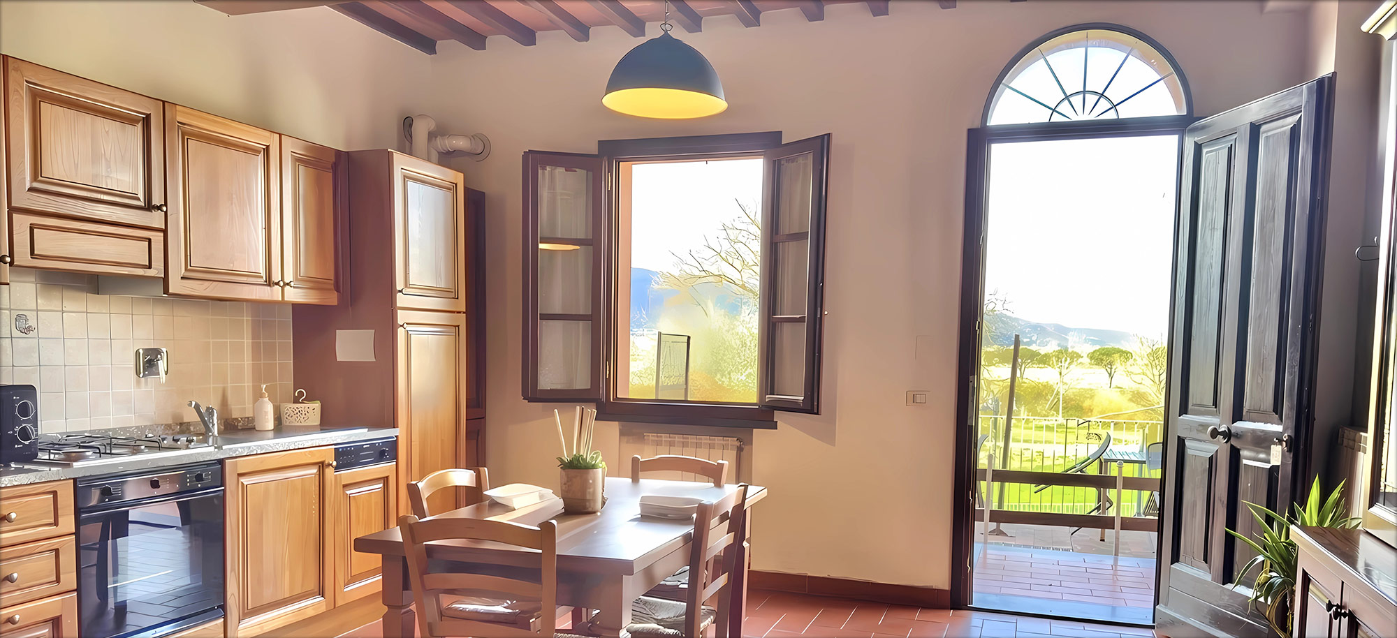 Corte Tommasi - Vakantie-appartementen in Toscane - 204 - Toscaans appartement met zwembad